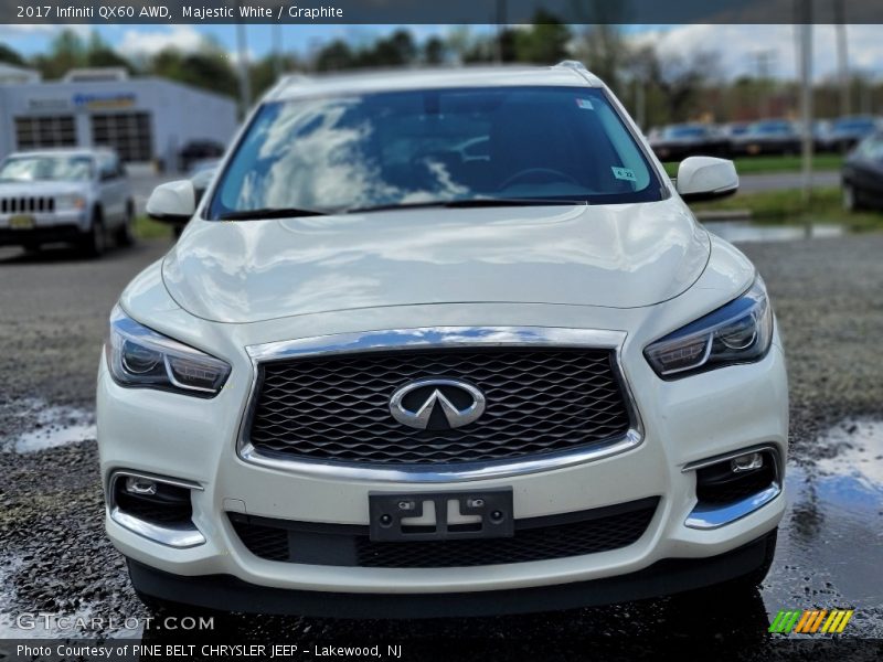 Majestic White / Graphite 2017 Infiniti QX60 AWD