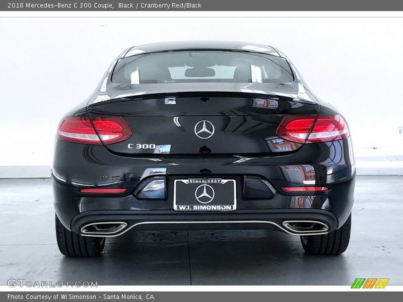 Black / Cranberry Red/Black 2018 Mercedes-Benz C 300 Coupe