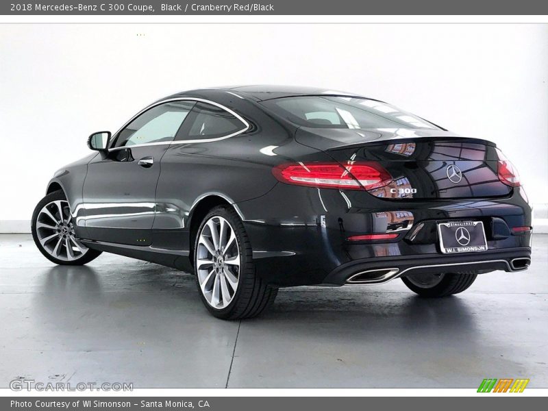 Black / Cranberry Red/Black 2018 Mercedes-Benz C 300 Coupe