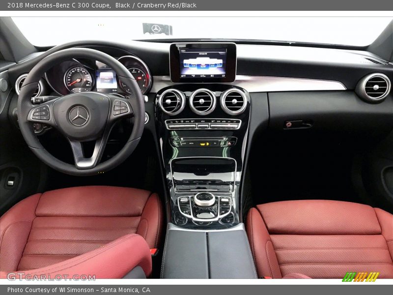 Black / Cranberry Red/Black 2018 Mercedes-Benz C 300 Coupe