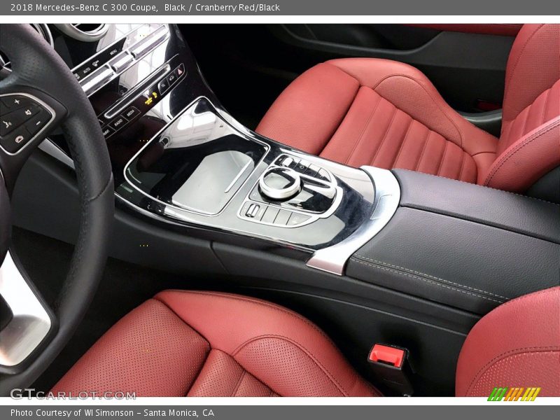 Black / Cranberry Red/Black 2018 Mercedes-Benz C 300 Coupe