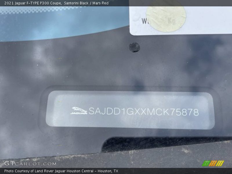 Santorini Black / Mars Red 2021 Jaguar F-TYPE P300 Coupe