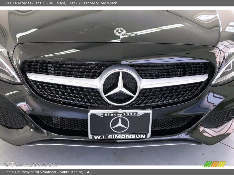 Black / Cranberry Red/Black 2018 Mercedes-Benz C 300 Coupe