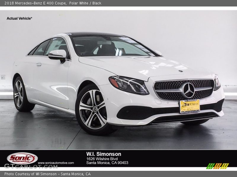 Polar White / Black 2018 Mercedes-Benz E 400 Coupe