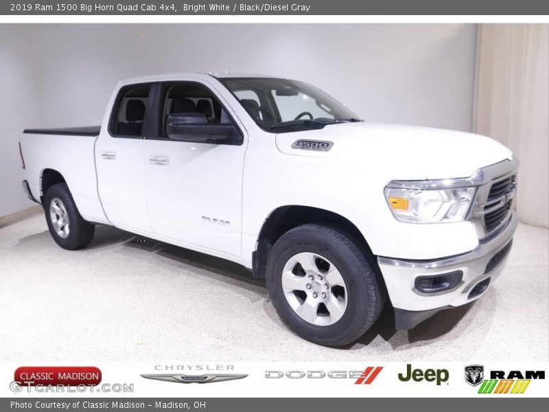 Bright White / Black/Diesel Gray 2019 Ram 1500 Big Horn Quad Cab 4x4