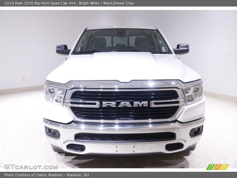Bright White / Black/Diesel Gray 2019 Ram 1500 Big Horn Quad Cab 4x4