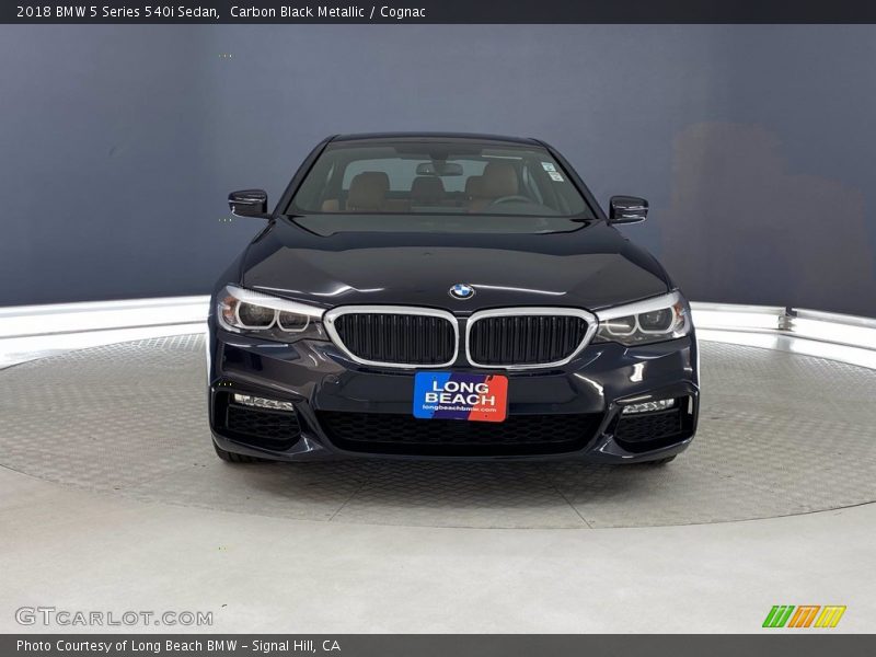 Carbon Black Metallic / Cognac 2018 BMW 5 Series 540i Sedan