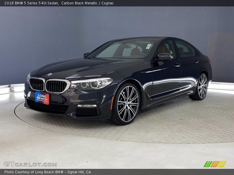 Carbon Black Metallic / Cognac 2018 BMW 5 Series 540i Sedan