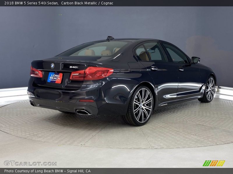Carbon Black Metallic / Cognac 2018 BMW 5 Series 540i Sedan
