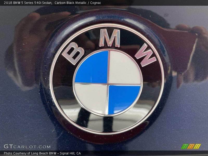 Carbon Black Metallic / Cognac 2018 BMW 5 Series 540i Sedan