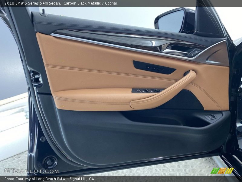 Carbon Black Metallic / Cognac 2018 BMW 5 Series 540i Sedan
