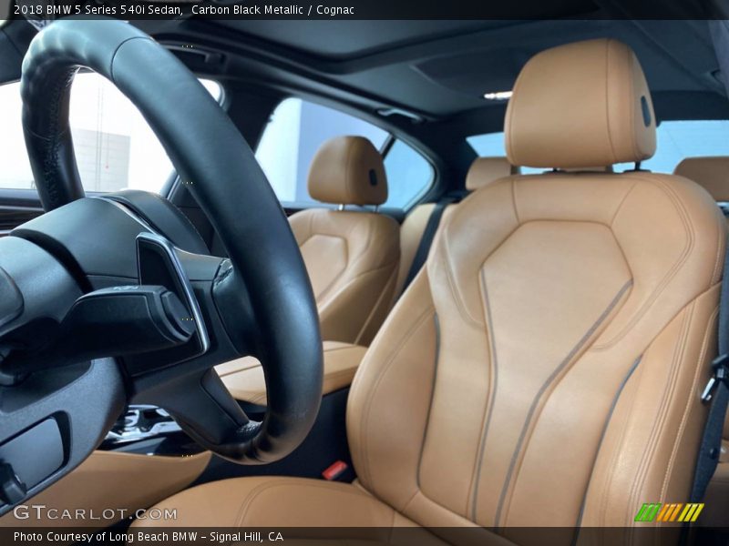 Carbon Black Metallic / Cognac 2018 BMW 5 Series 540i Sedan