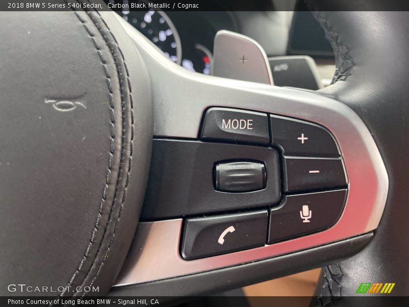 Carbon Black Metallic / Cognac 2018 BMW 5 Series 540i Sedan