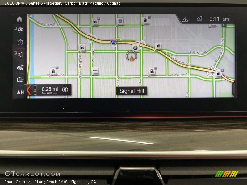 Carbon Black Metallic / Cognac 2018 BMW 5 Series 540i Sedan