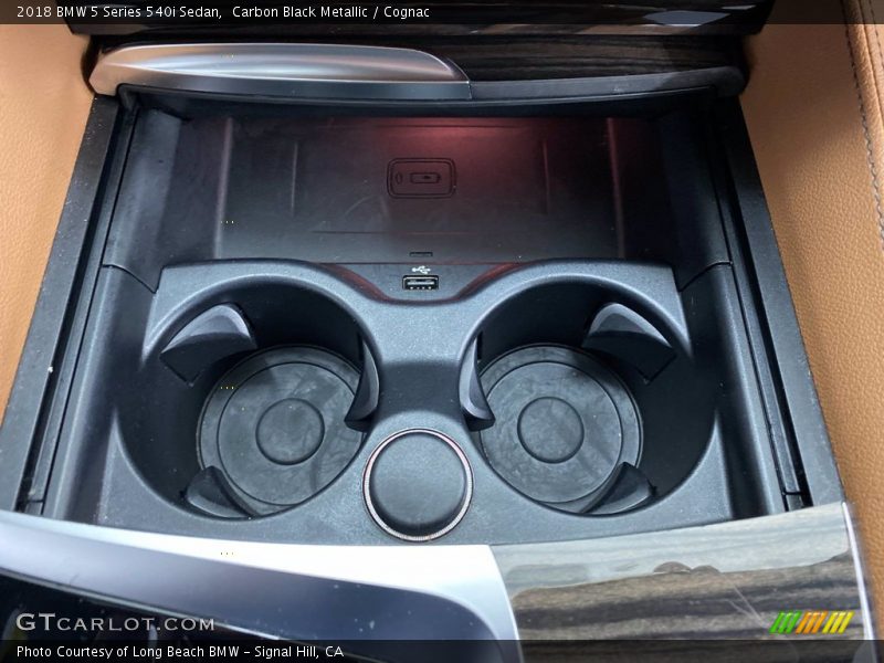 Carbon Black Metallic / Cognac 2018 BMW 5 Series 540i Sedan