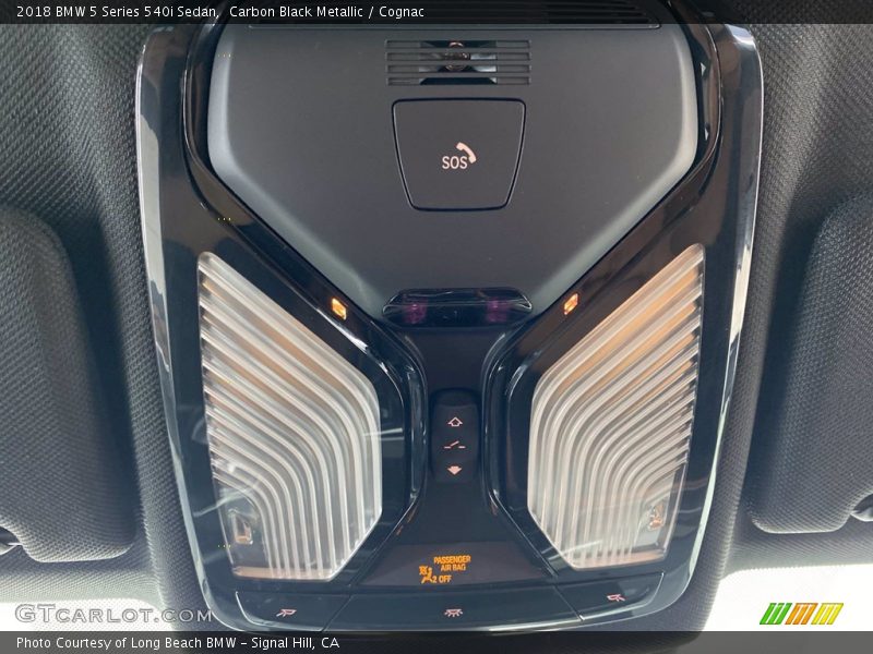 Carbon Black Metallic / Cognac 2018 BMW 5 Series 540i Sedan