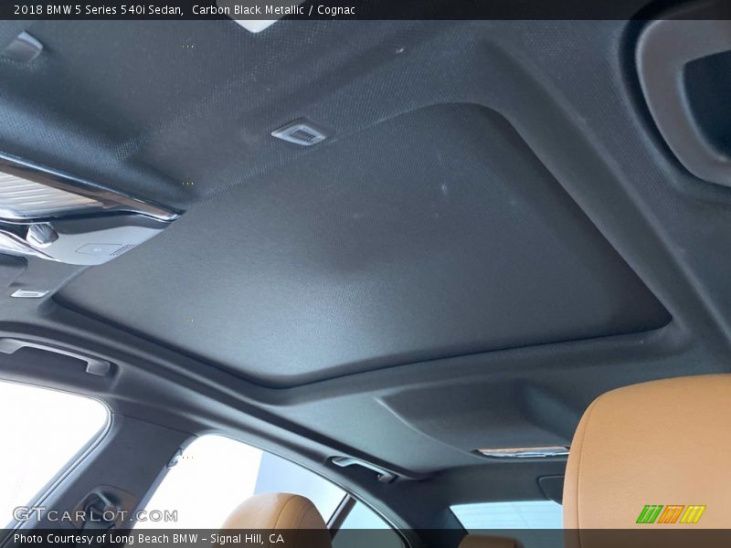 Carbon Black Metallic / Cognac 2018 BMW 5 Series 540i Sedan
