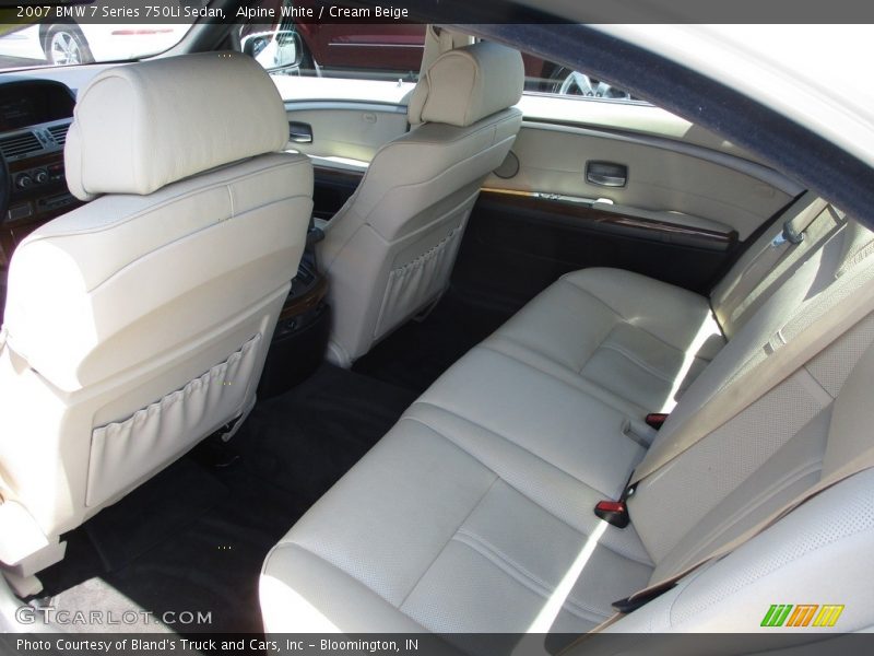 Alpine White / Cream Beige 2007 BMW 7 Series 750Li Sedan