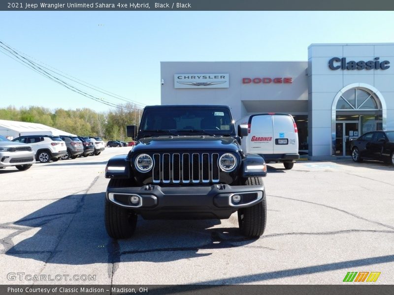Black / Black 2021 Jeep Wrangler Unlimited Sahara 4xe Hybrid