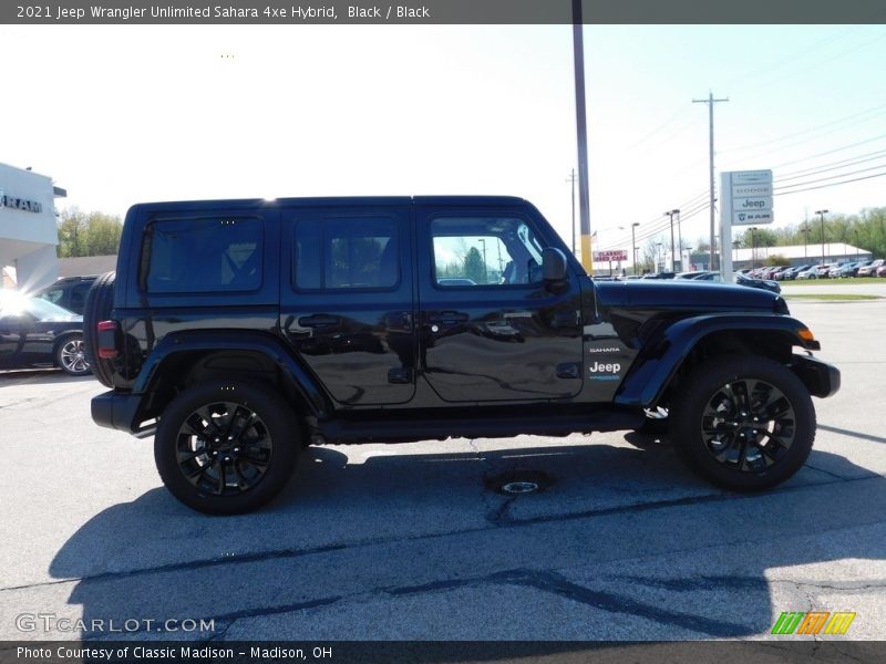 Black / Black 2021 Jeep Wrangler Unlimited Sahara 4xe Hybrid