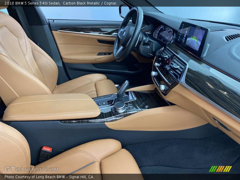 Carbon Black Metallic / Cognac 2018 BMW 5 Series 540i Sedan