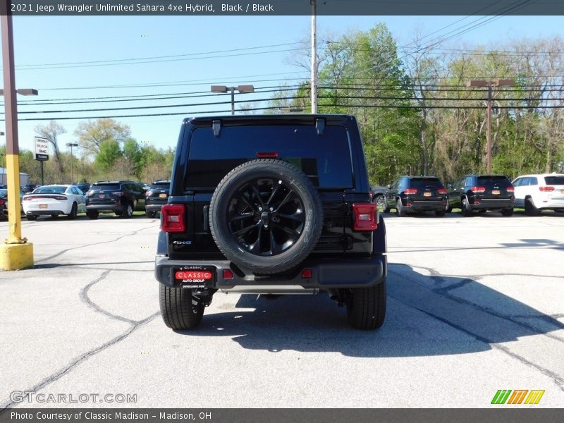 Black / Black 2021 Jeep Wrangler Unlimited Sahara 4xe Hybrid