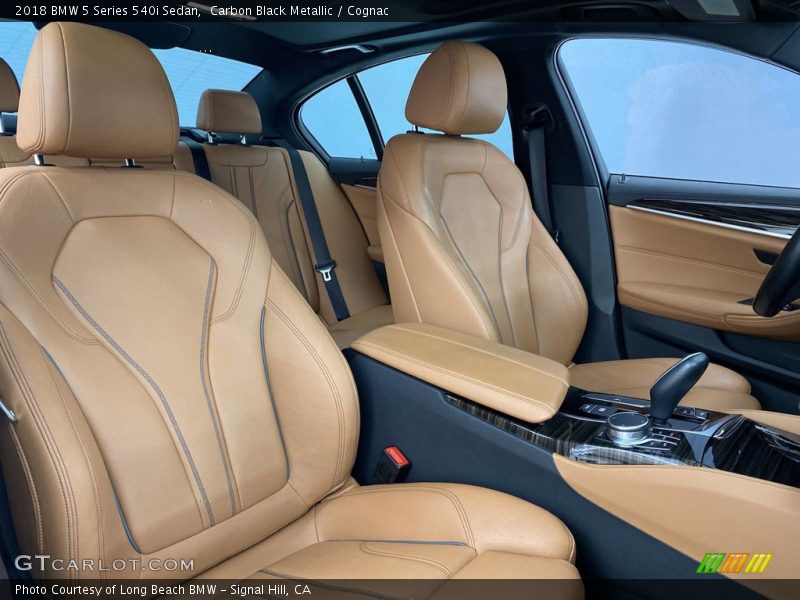 Carbon Black Metallic / Cognac 2018 BMW 5 Series 540i Sedan