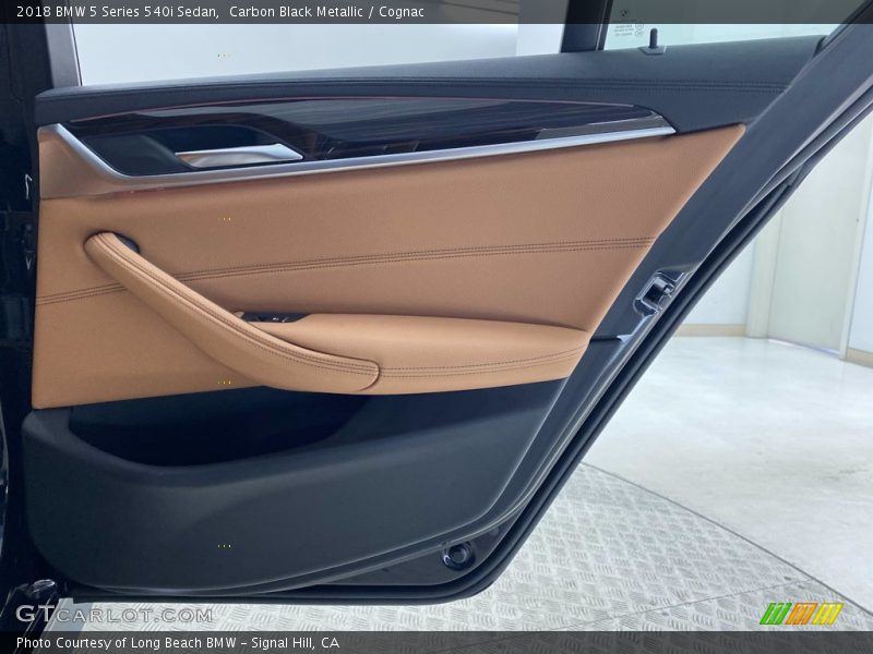 Carbon Black Metallic / Cognac 2018 BMW 5 Series 540i Sedan