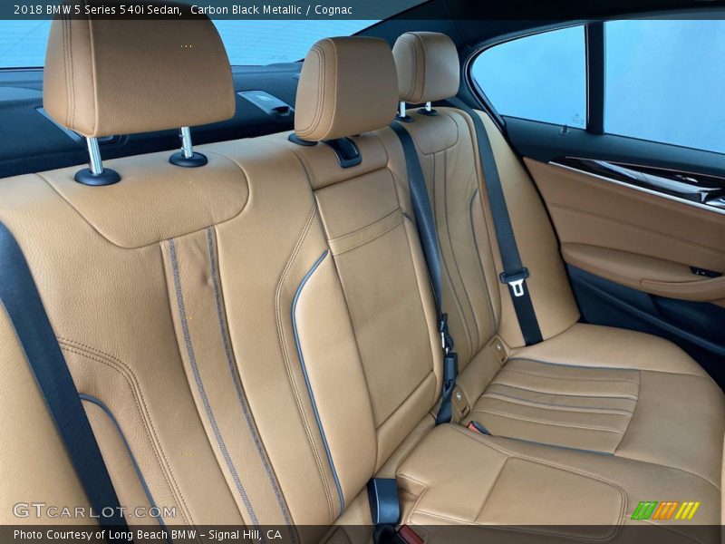 Carbon Black Metallic / Cognac 2018 BMW 5 Series 540i Sedan