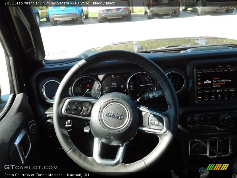 Black / Black 2021 Jeep Wrangler Unlimited Sahara 4xe Hybrid