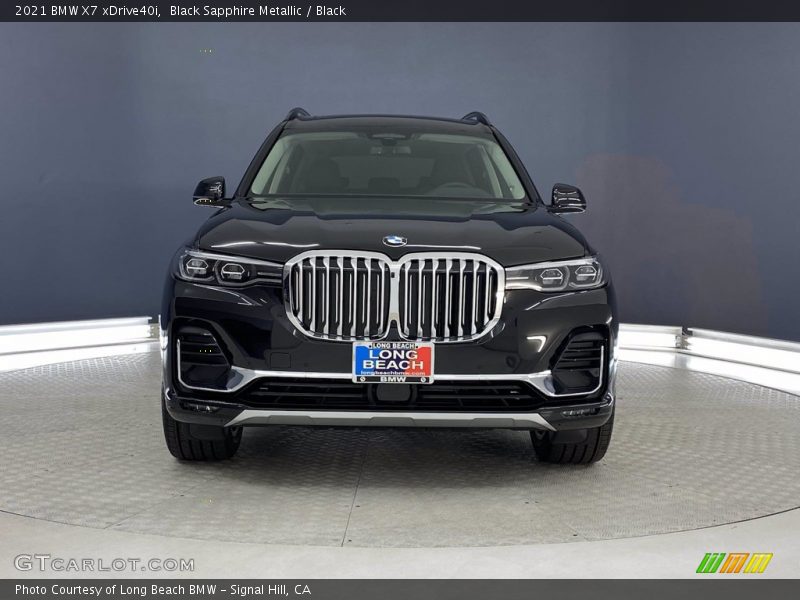 Black Sapphire Metallic / Black 2021 BMW X7 xDrive40i