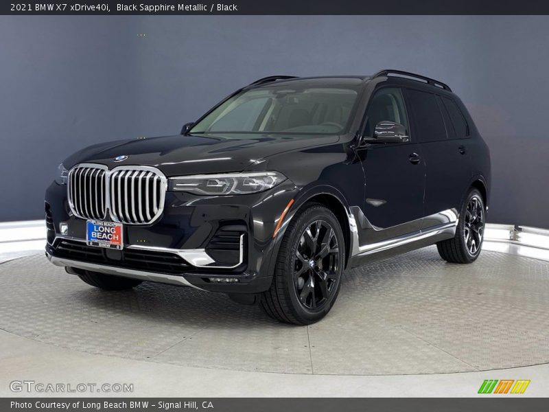 Black Sapphire Metallic / Black 2021 BMW X7 xDrive40i