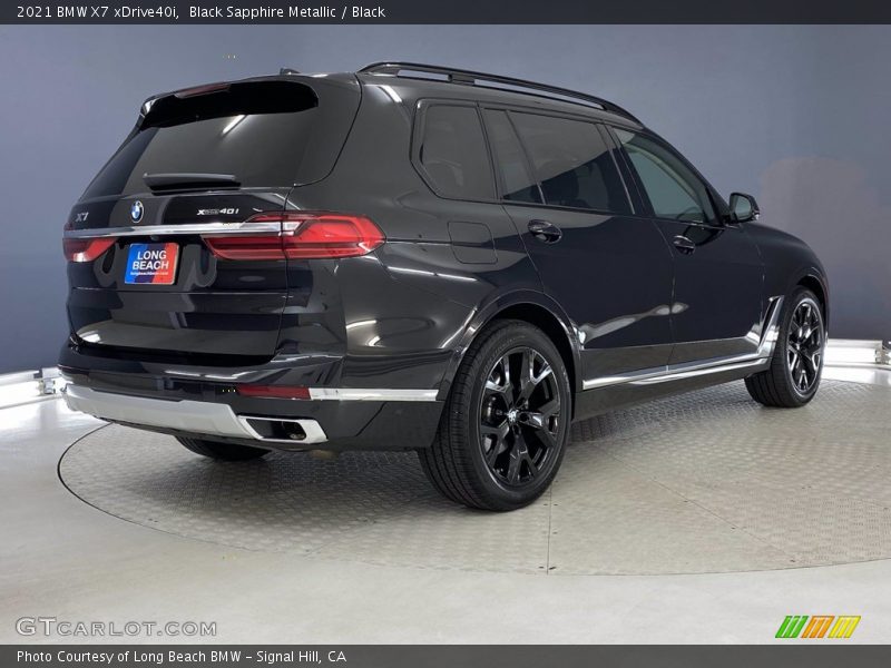 Black Sapphire Metallic / Black 2021 BMW X7 xDrive40i