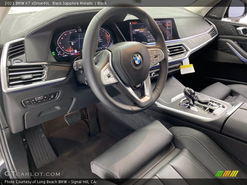 Black Sapphire Metallic / Black 2021 BMW X7 xDrive40i