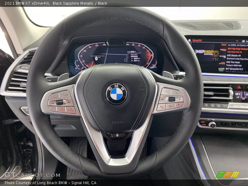 Black Sapphire Metallic / Black 2021 BMW X7 xDrive40i