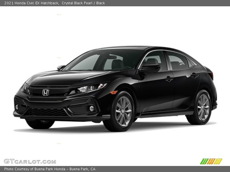 Crystal Black Pearl / Black 2021 Honda Civic EX Hatchback