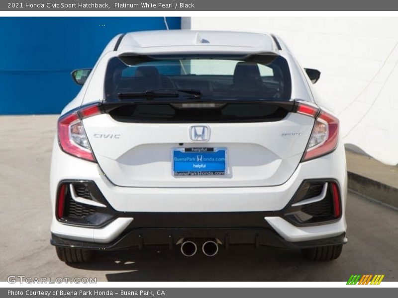 Platinum White Pearl / Black 2021 Honda Civic Sport Hatchback