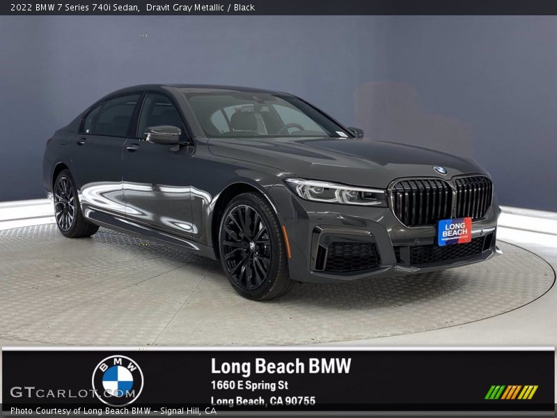 Dravit Gray Metallic / Black 2022 BMW 7 Series 740i Sedan