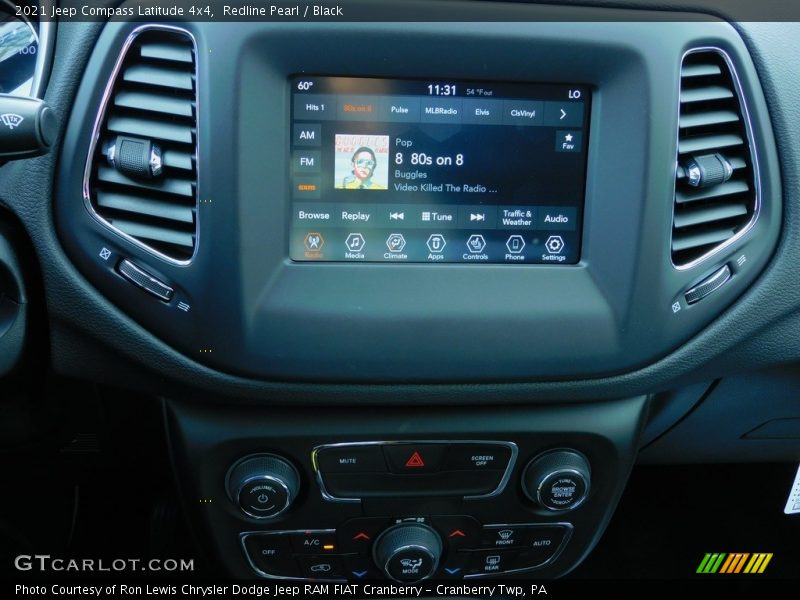 Controls of 2021 Compass Latitude 4x4