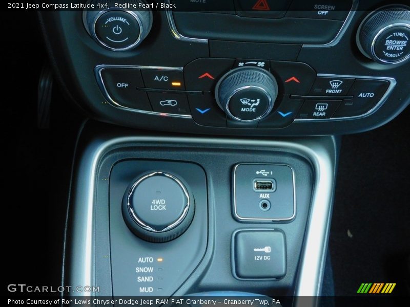 Controls of 2021 Compass Latitude 4x4