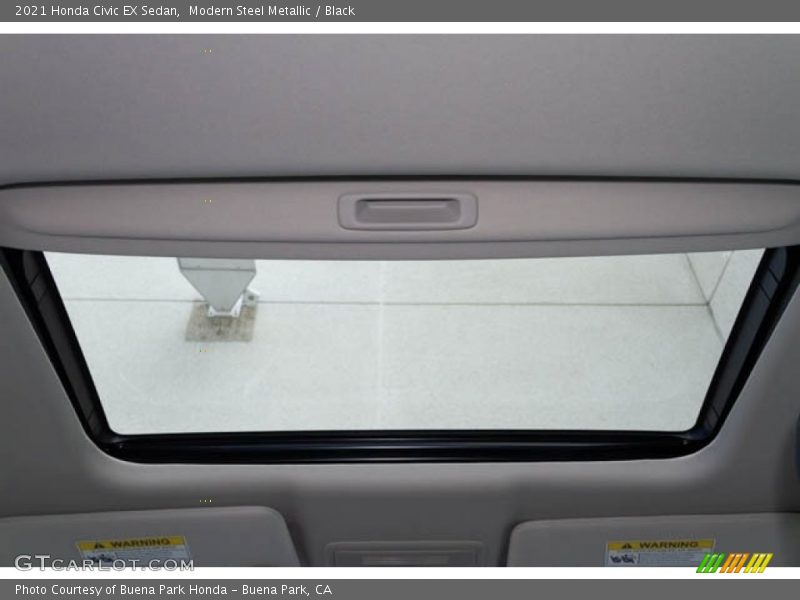 Modern Steel Metallic / Black 2021 Honda Civic EX Sedan