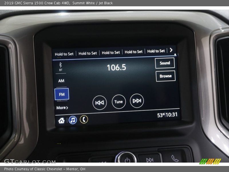 Summit White / Jet Black 2019 GMC Sierra 1500 Crew Cab 4WD
