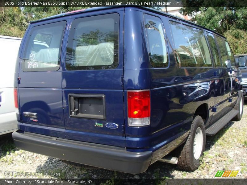 Dark Blue Pearl / Medium Flint 2009 Ford E Series Van E350 Super Duty XL Extended Passenger