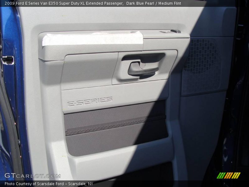 Dark Blue Pearl / Medium Flint 2009 Ford E Series Van E350 Super Duty XL Extended Passenger