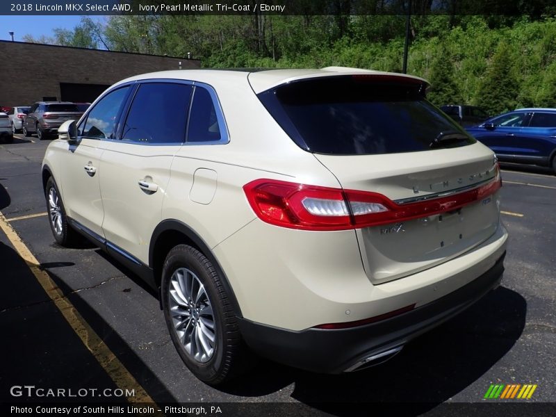 Ivory Pearl Metallic Tri-Coat / Ebony 2018 Lincoln MKX Select AWD