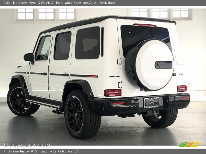Polar White / designo Classic Red/Black 2021 Mercedes-Benz G 63 AMG