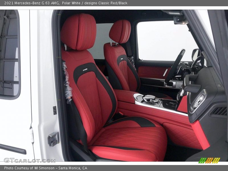 Polar White / designo Classic Red/Black 2021 Mercedes-Benz G 63 AMG