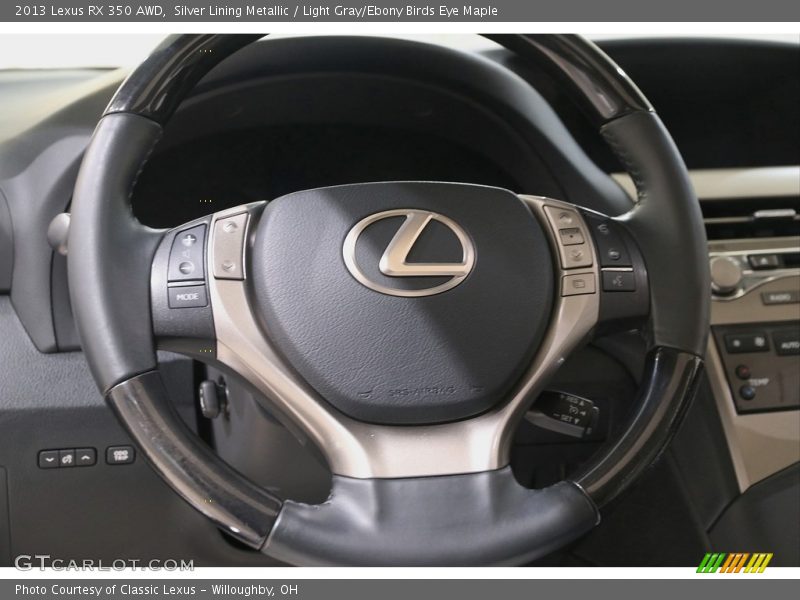 Silver Lining Metallic / Light Gray/Ebony Birds Eye Maple 2013 Lexus RX 350 AWD