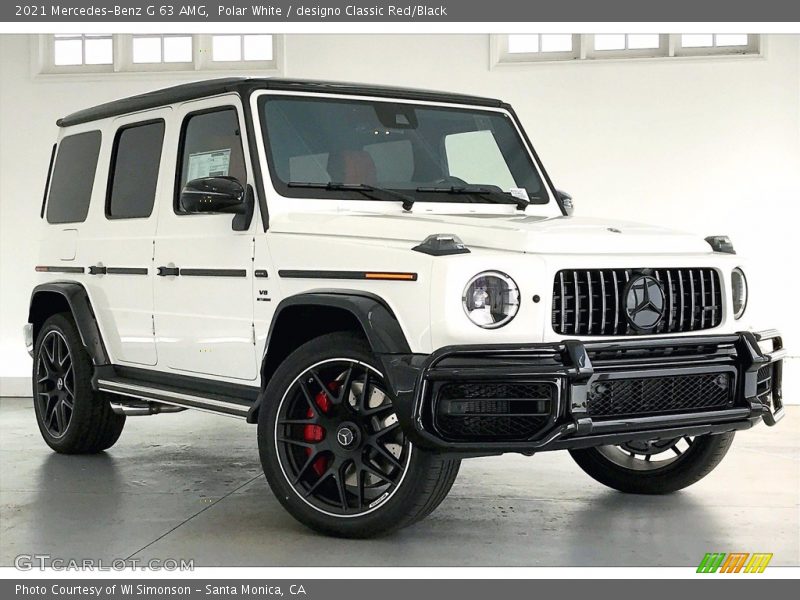 Polar White / designo Classic Red/Black 2021 Mercedes-Benz G 63 AMG
