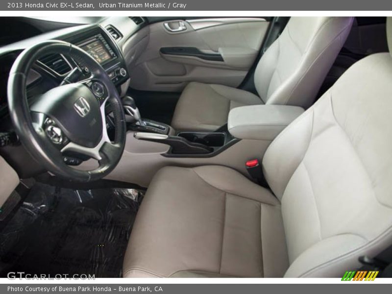 Urban Titanium Metallic / Gray 2013 Honda Civic EX-L Sedan